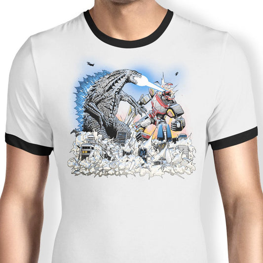 Mega Kaiju Battle - Ringer T-Shirt