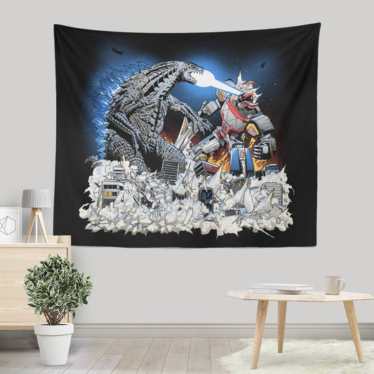Mega Kaiju Battle - Wall Tapestry