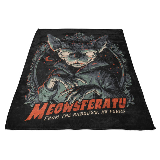 Meowsferatu - Fleece Blanket