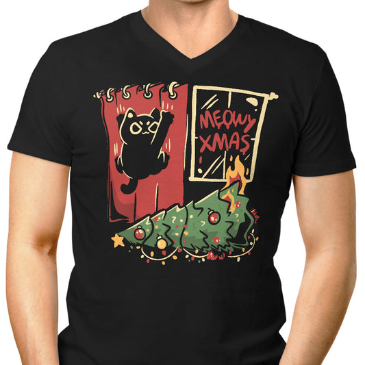 Meowy Xmas - Men's V-Neck