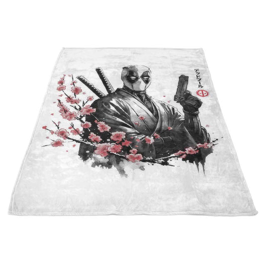 Merc Portrait Sumi-e - Fleece Blanket