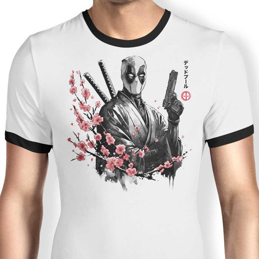 Merc Portrait Sumi-e - Ringer T-Shirt