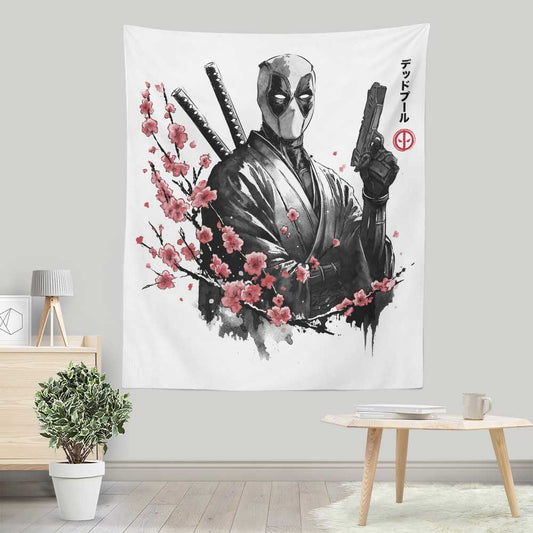 Merc Portrait Sumi-e - Wall Tapestry