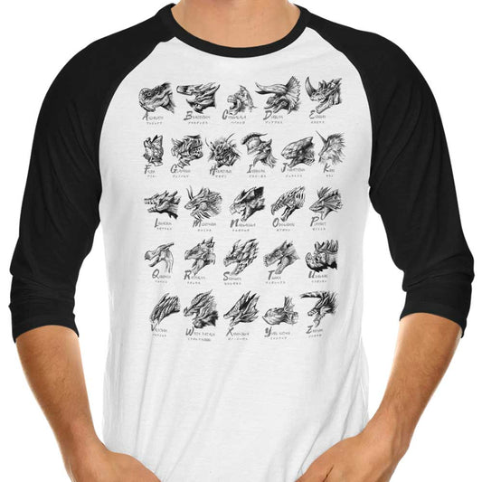 Monsterpedia - 3/4 Sleeve Raglan T-Shirt