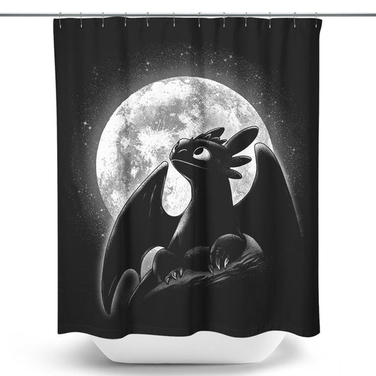 Moonlit Dragon - Shower Curtain