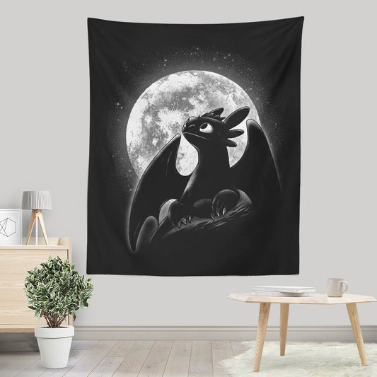 Moonlit Dragon - Wall Tapestry