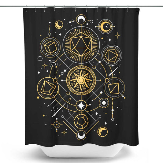 Mystical Dice Chart - Shower Curtain