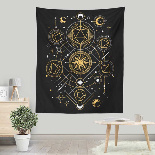 Mystical Dice Chart - Wall Tapestry