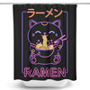 Neon Neko Ramen - Shower Curtain