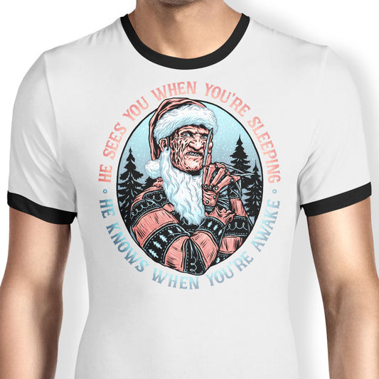 Nightmare Santa - Ringer T-Shirt
