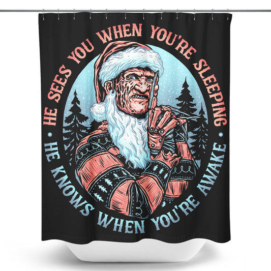 Nightmare Santa - Shower Curtain
