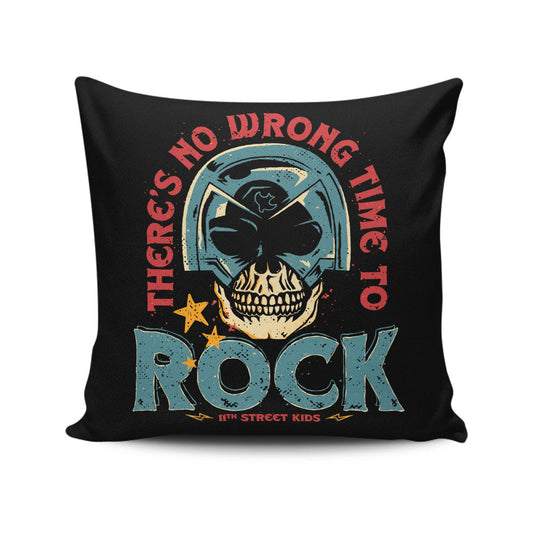 No Wrong Time to Rock - Throw Pillow