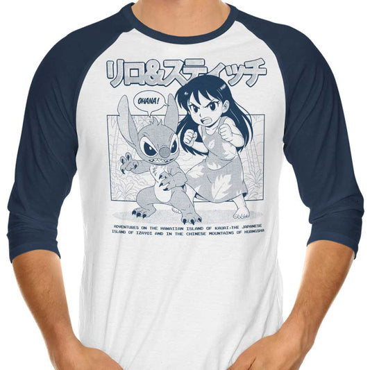 Ohana Manga - 3/4 Sleeve Raglan T-Shirt