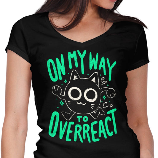 On My Way to Overreact - Women's V-Neck