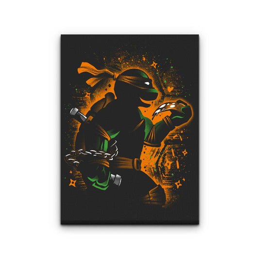 Orange Partying Ninja - Canvas Print