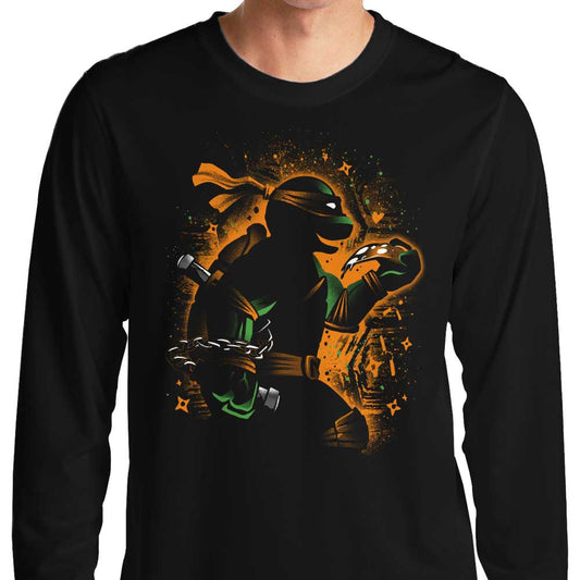 Orange Partying Ninja - Long Sleeve T-Shirt
