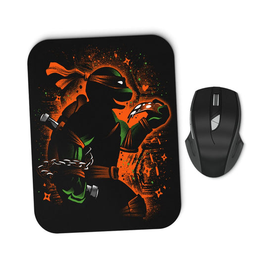 Orange Partying Ninja - Mousepad