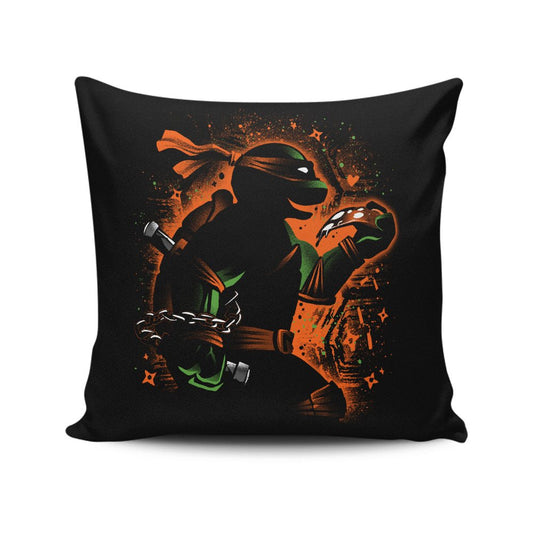 Orange Partying Ninja - Throw Pillow