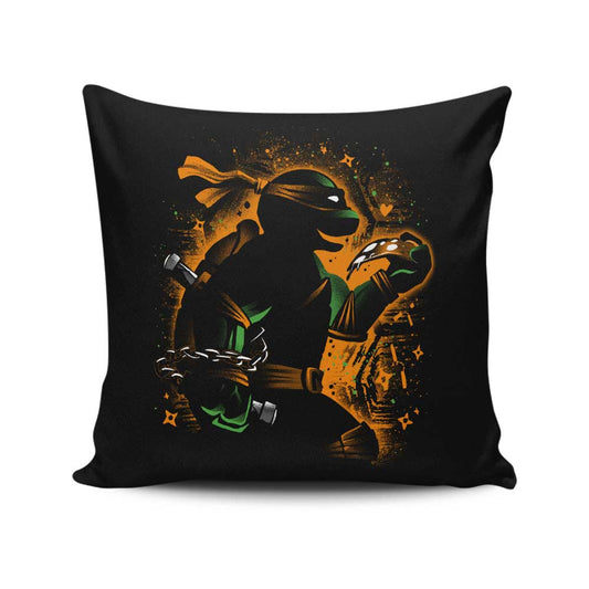 Orange Partying Ninja - Throw Pillow