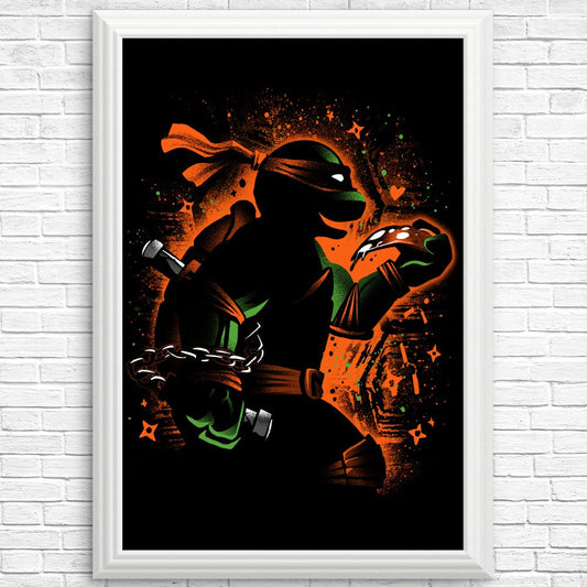 Orange Partying Ninja - Posters & Prints