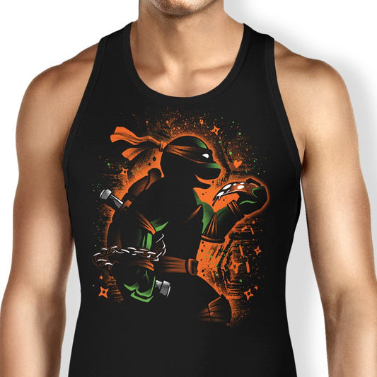 Orange Partying Ninja - Tank Top