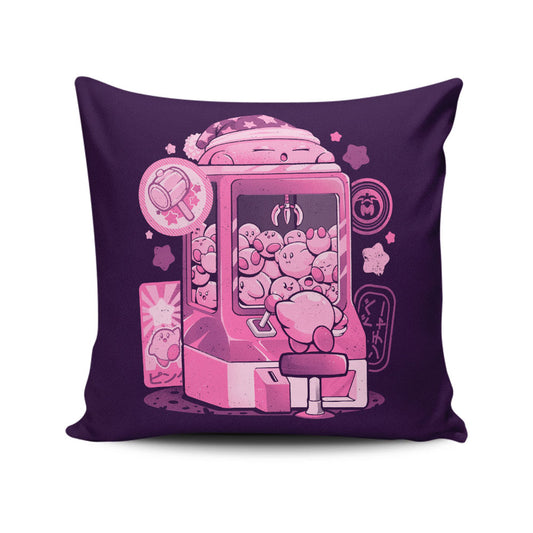 Pink Claw Machine - Throw Pillow