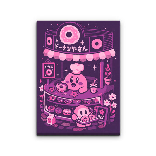 Pink Puff Donuts - Canvas Print