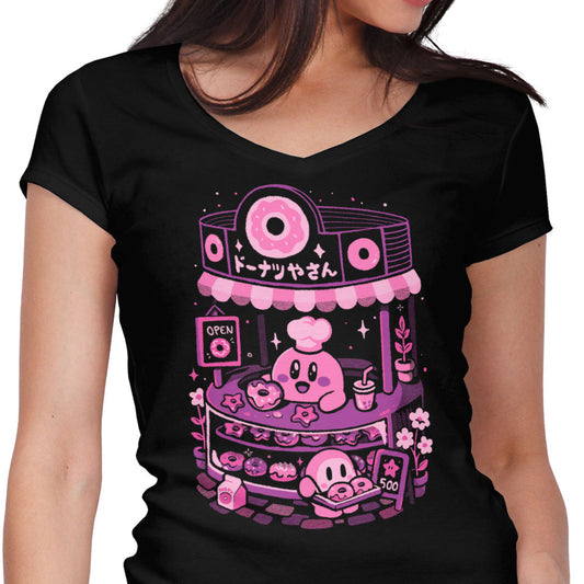 Pink Puff Donuts - Women's V-Neck