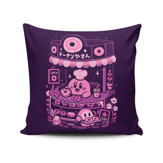 Pink Puff Donuts - Throw Pillow