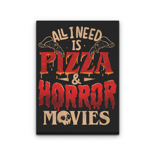 Pizza and Horror - Canvas Print