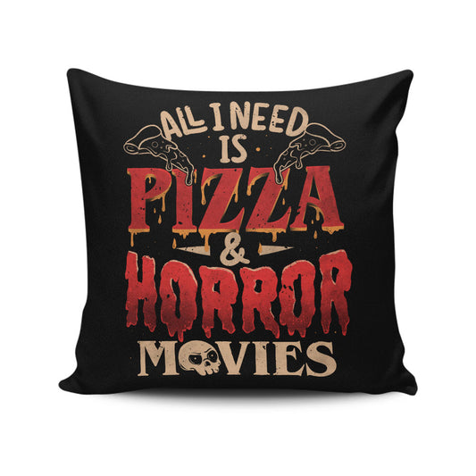 Pizza and Horror - Throw Pillow