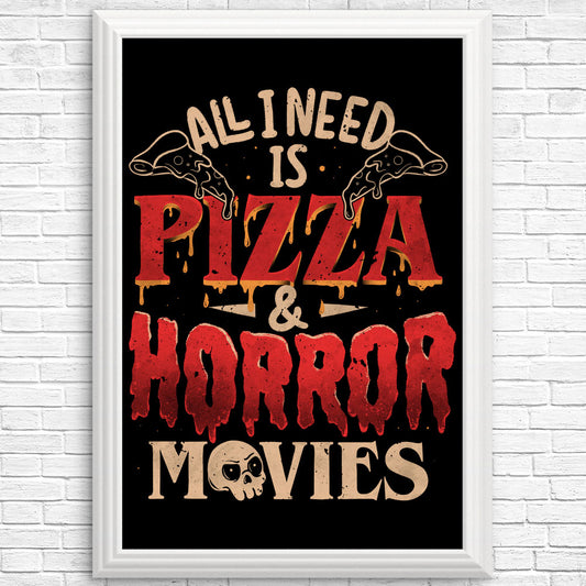 Pizza and Horror - Posters & Prints