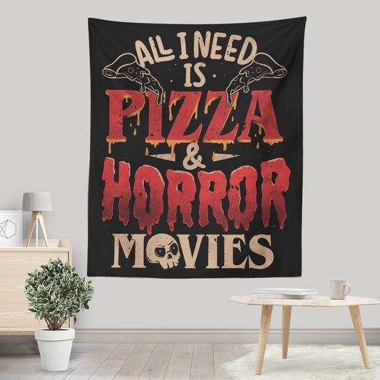 Pizza and Horror - Wall Tapestry
