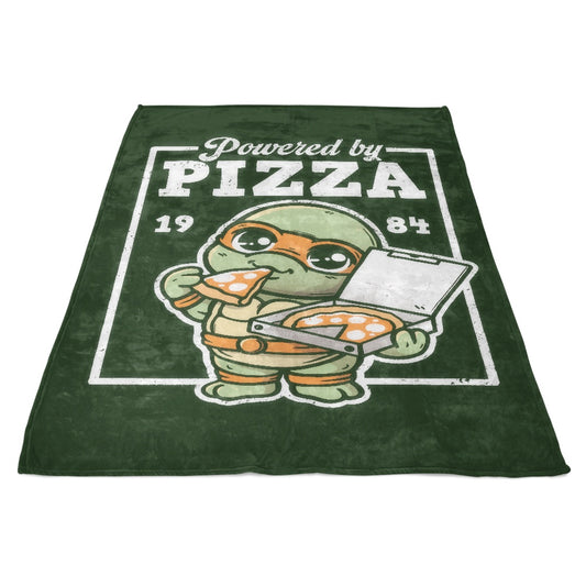 Powered by Pizza - Fleece Blanket