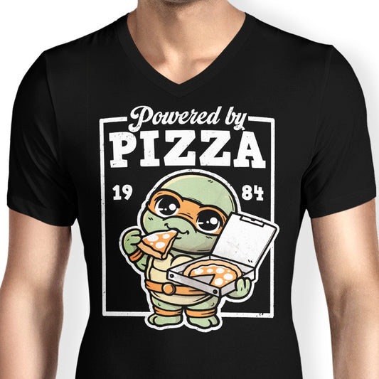 Powered by Pizza - Men's V-Neck