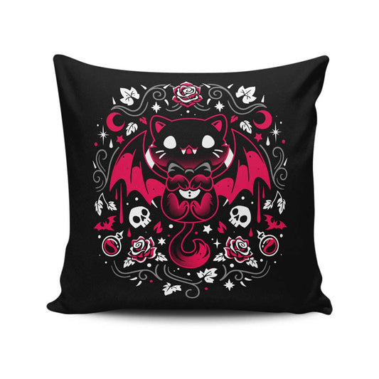 Purrs of Darkness - Throw Pillow