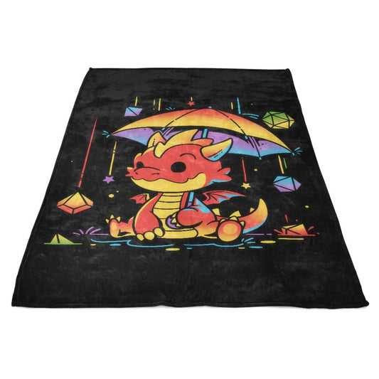 Rainy Dice Day - Fleece Blanket