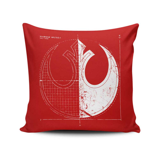 Rebellion Blueprint - Throw Pillow