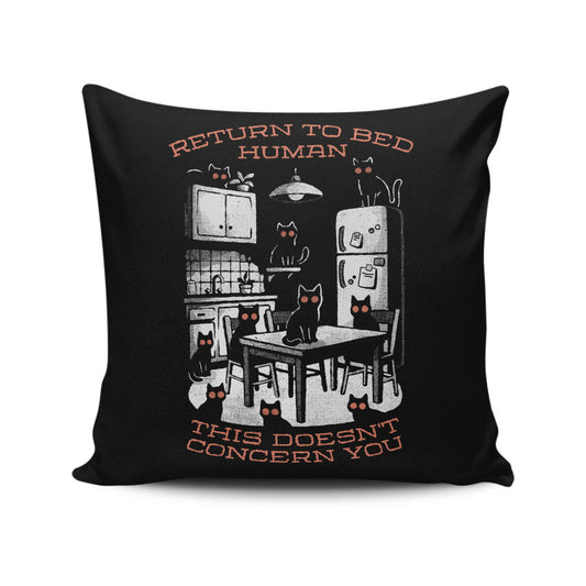 Return to Bed - Throw Pillow