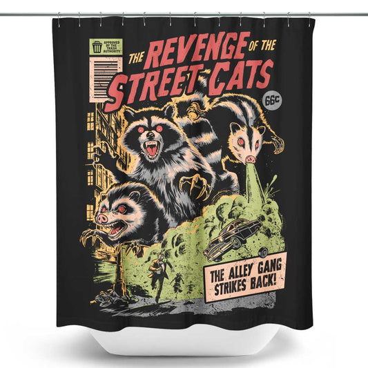 Revenge of the Street Cats - Shower Curtain