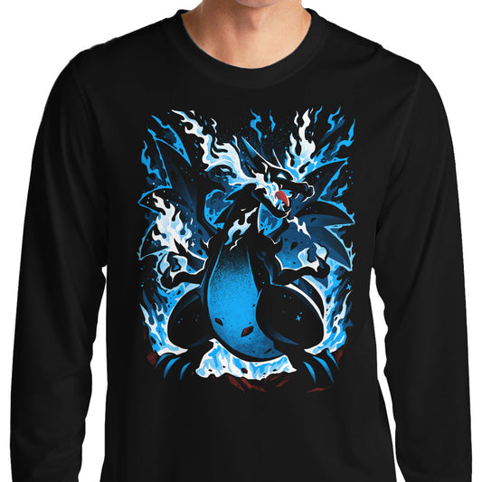 Roaring Blue Flames - Long Sleeve T-Shirt