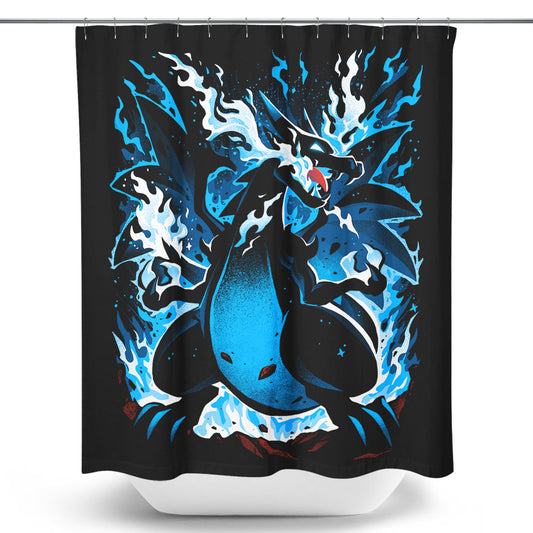 Roaring Blue Flames - Shower Curtain