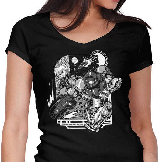 Running in Space - Women's V-Neck