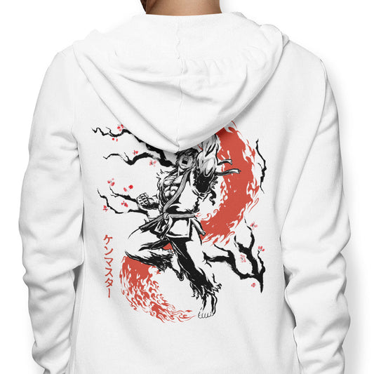 Scarlet Flame Sumi-e - Hoodie