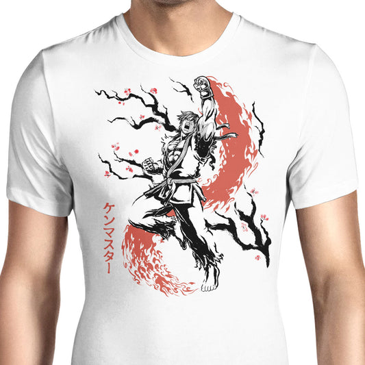 Scarlet Flame Sumi-e - Men's Apparel