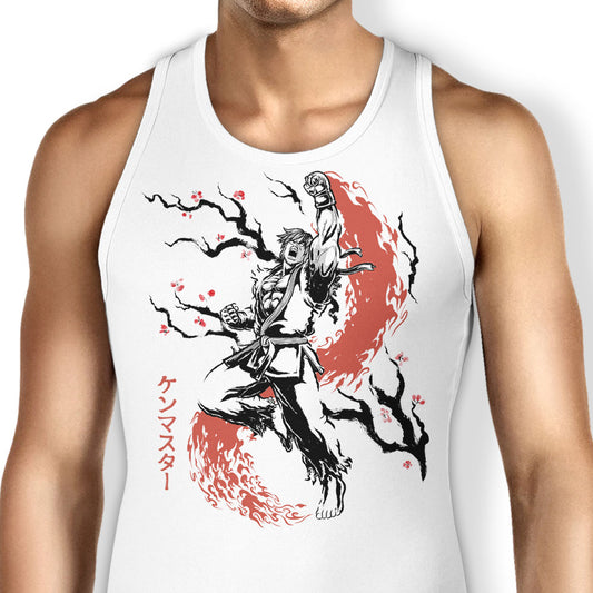 Scarlet Flame Sumi-e - Tank Top