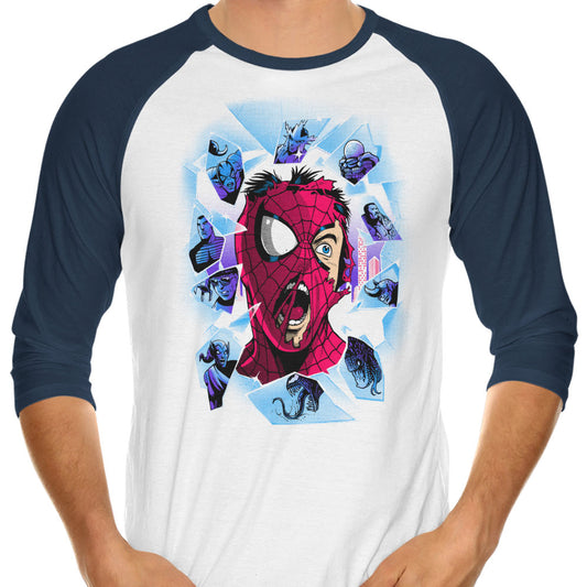 Shattered Spider - 3/4 Sleeve Raglan T-Shirt