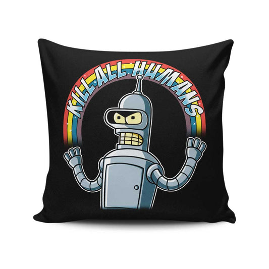 Shiny Metal Robot - Throw Pillow