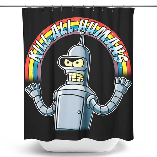Shiny Metal Robot - Shower Curtain
