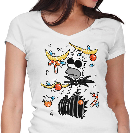 Sinking Into Christmas - Women's V-Neck